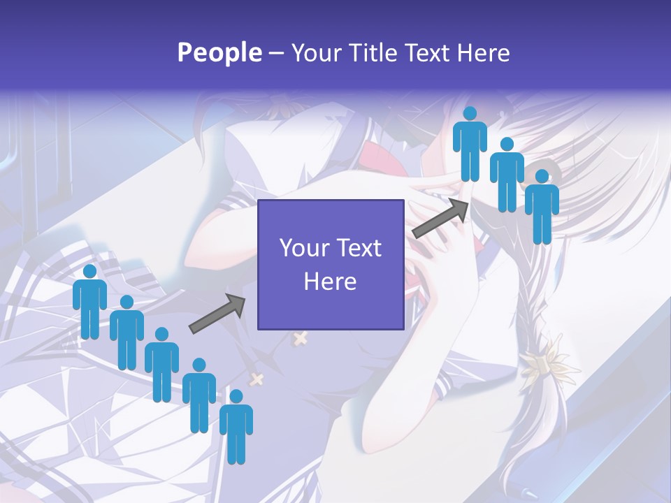 A Woman In A Blue Dress Is Posing For A Picture PowerPoint Template