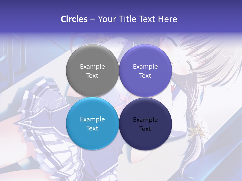 A Woman In A Blue Dress Is Posing For A Picture PowerPoint Template