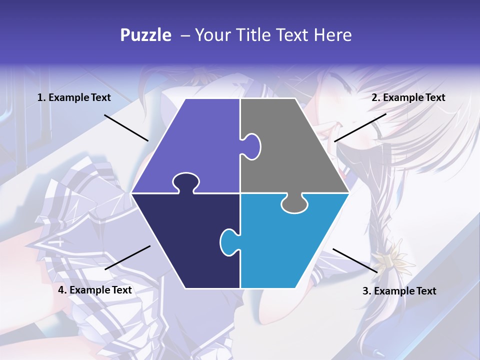 A Woman In A Blue Dress Is Posing For A Picture PowerPoint Template