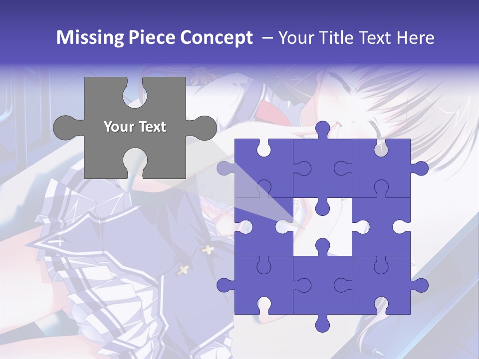 A Woman In A Blue Dress Is Posing For A Picture PowerPoint Template