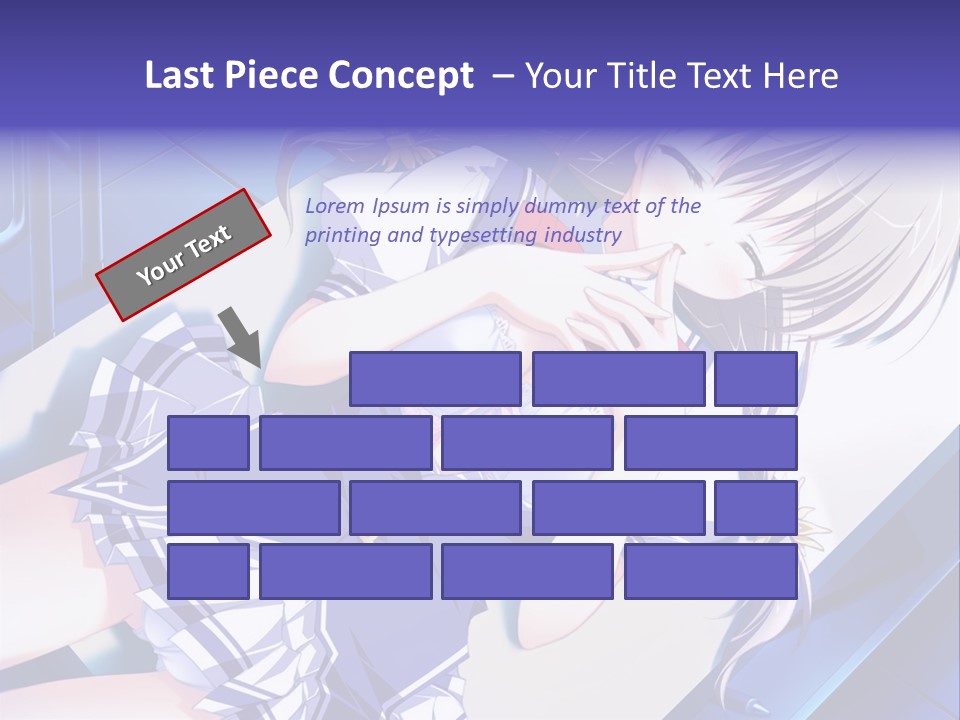 A Woman In A Blue Dress Is Posing For A Picture PowerPoint Template