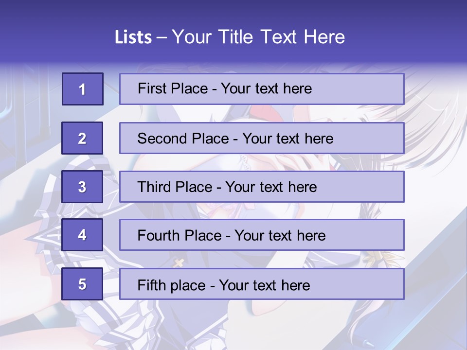 A Woman In A Blue Dress Is Posing For A Picture PowerPoint Template