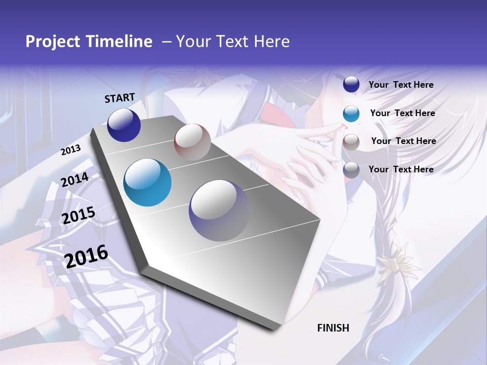 A Woman In A Blue Dress Is Posing For A Picture PowerPoint Template