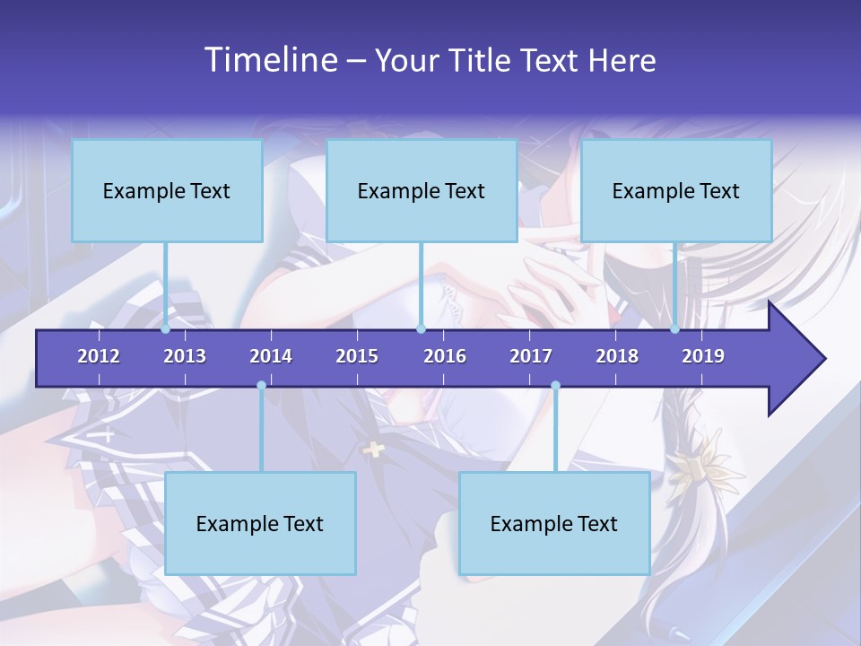 A Woman In A Blue Dress Is Posing For A Picture PowerPoint Template