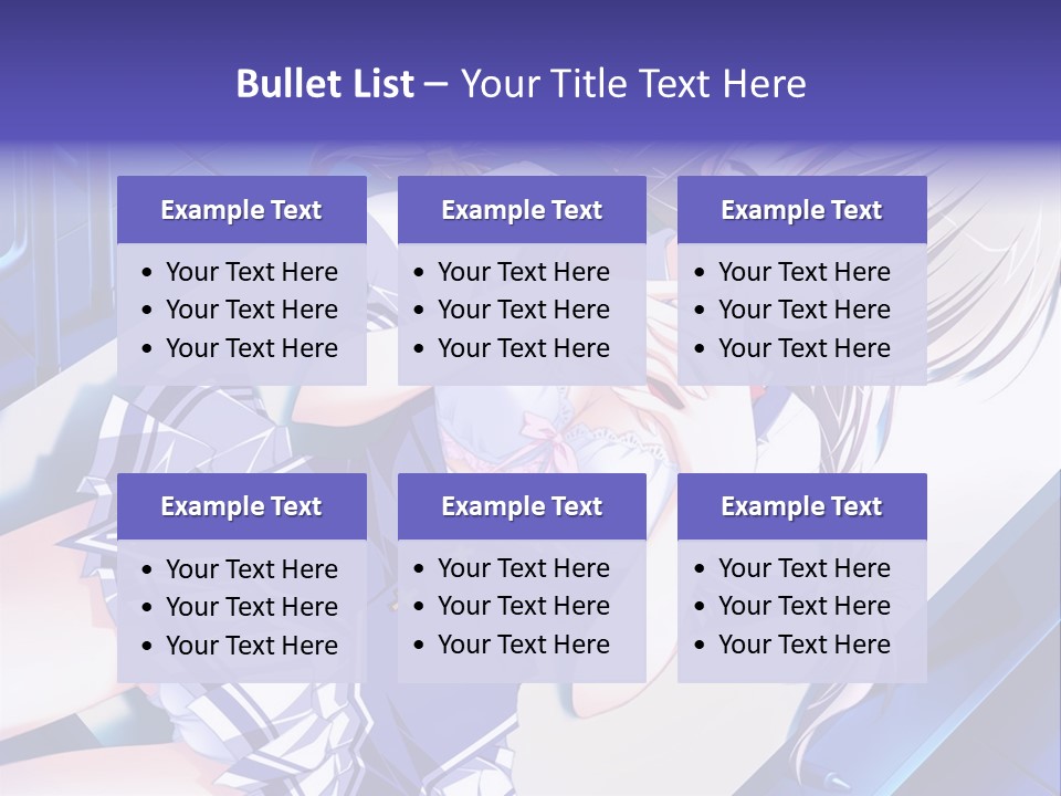 A Woman In A Blue Dress Is Posing For A Picture PowerPoint Template