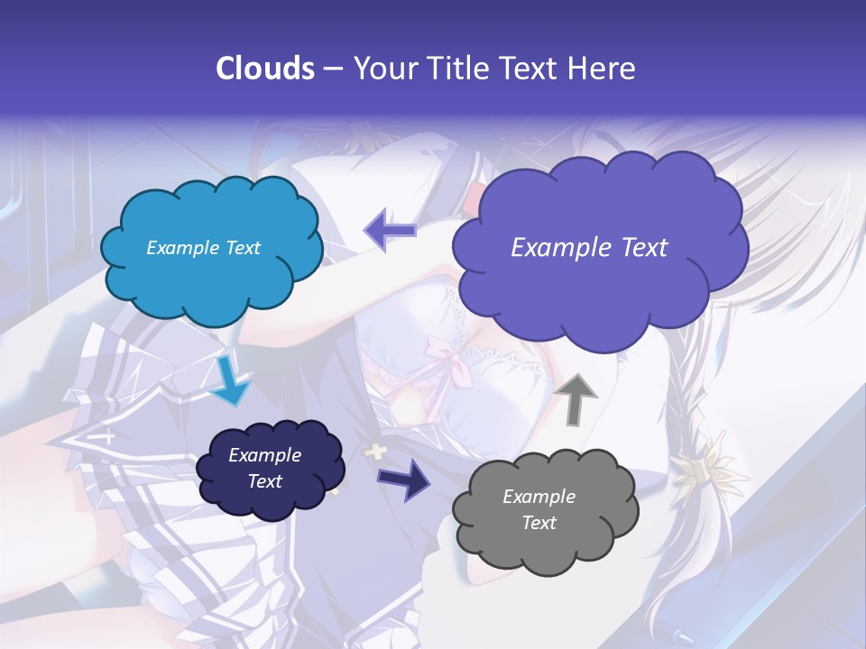 A Woman In A Blue Dress Is Posing For A Picture PowerPoint Template