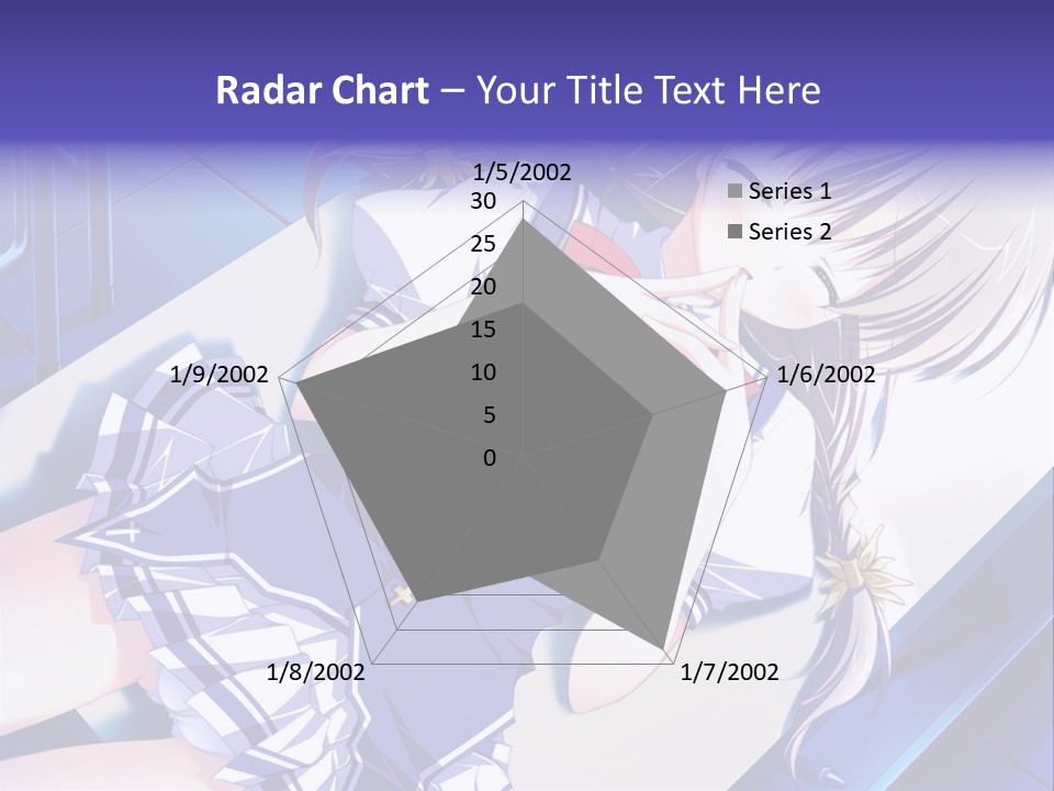 A Woman In A Blue Dress Is Posing For A Picture PowerPoint Template