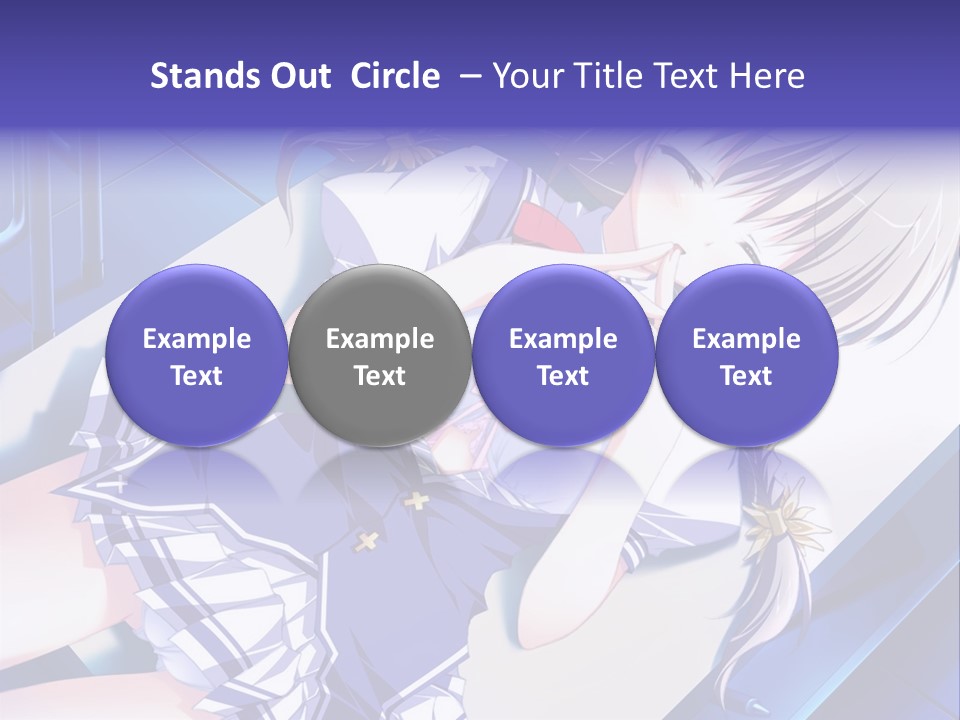 A Woman In A Blue Dress Is Posing For A Picture PowerPoint Template