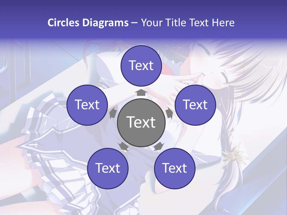 A Woman In A Blue Dress Is Posing For A Picture PowerPoint Template