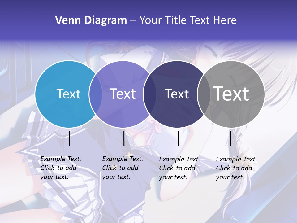 A Woman In A Blue Dress Is Posing For A Picture PowerPoint Template