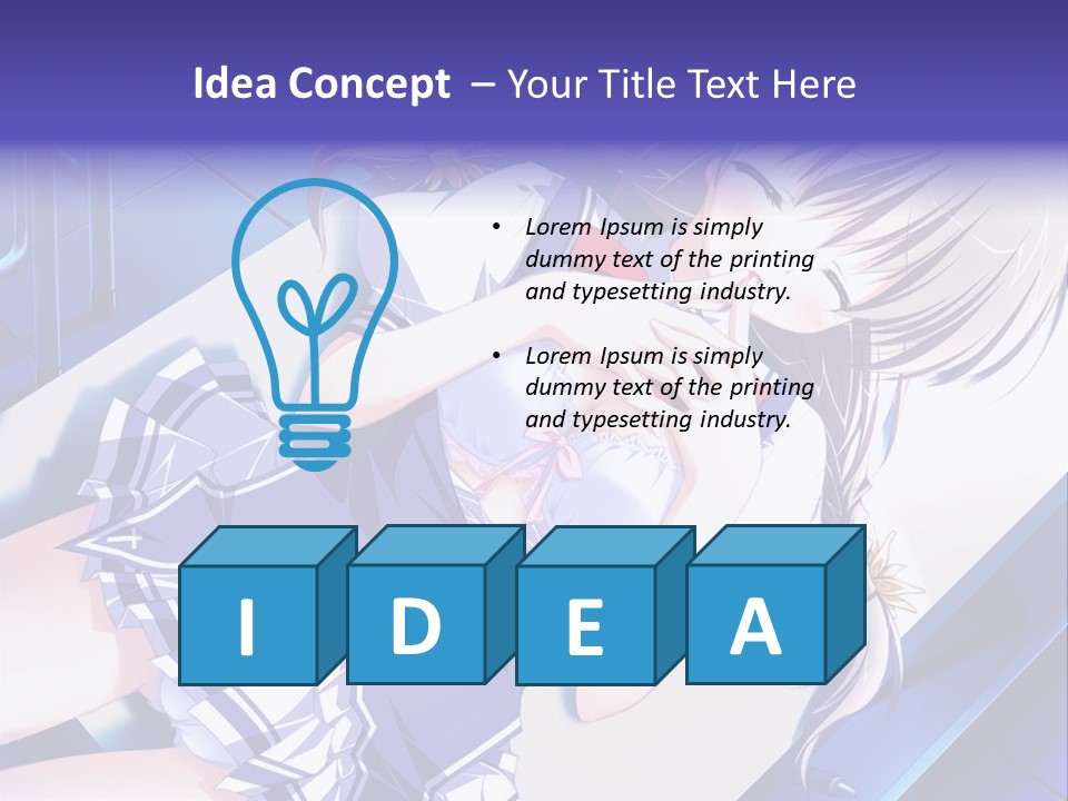 A Woman In A Blue Dress Is Posing For A Picture PowerPoint Template