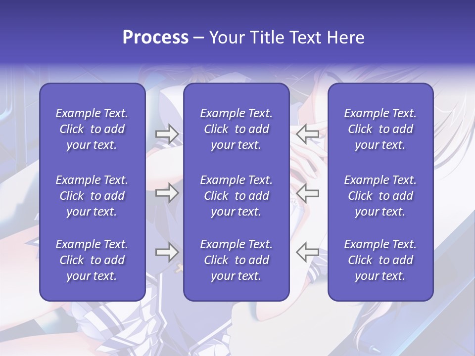 A Woman In A Blue Dress Is Posing For A Picture PowerPoint Template