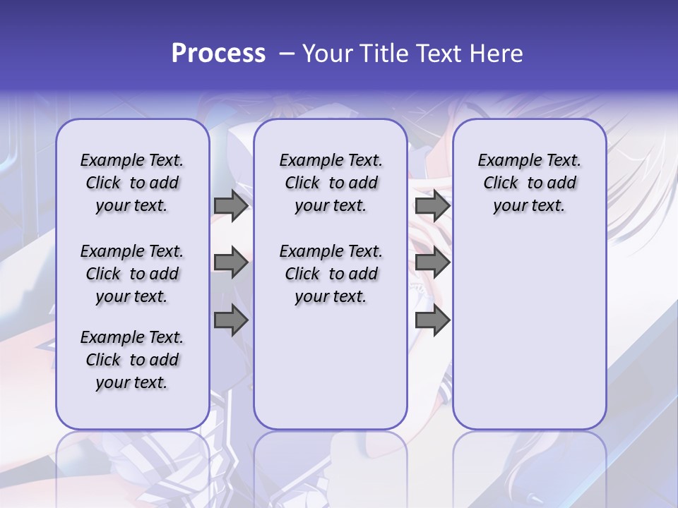 A Woman In A Blue Dress Is Posing For A Picture PowerPoint Template