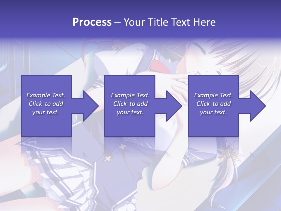 A Woman In A Blue Dress Is Posing For A Picture PowerPoint Template