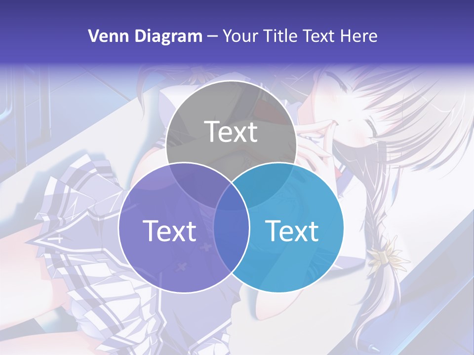 A Woman In A Blue Dress Is Posing For A Picture PowerPoint Template