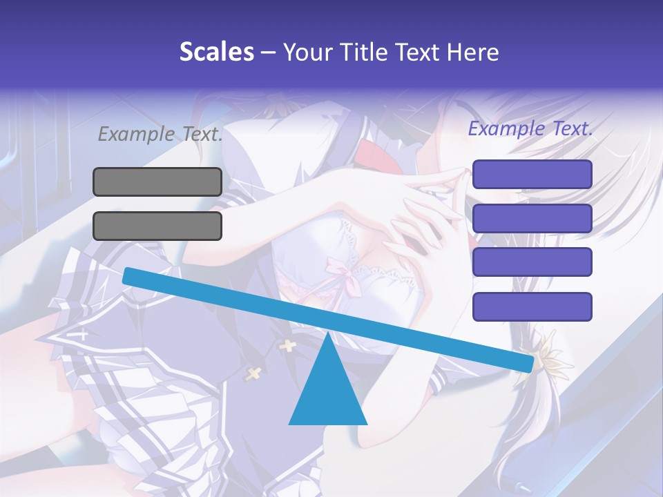 A Woman In A Blue Dress Is Posing For A Picture PowerPoint Template