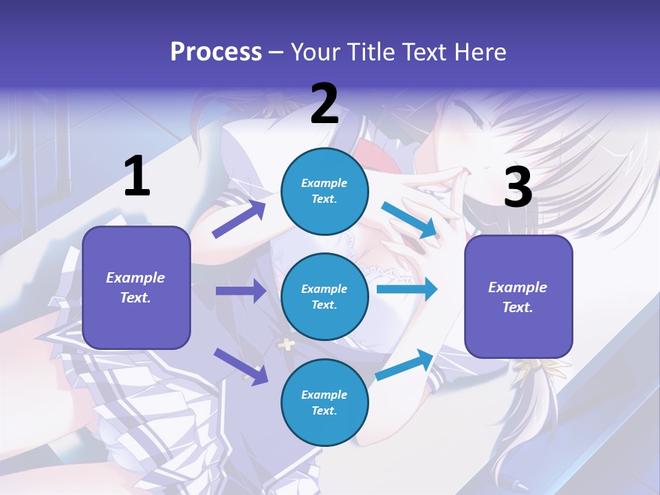 A Woman In A Blue Dress Is Posing For A Picture PowerPoint Template