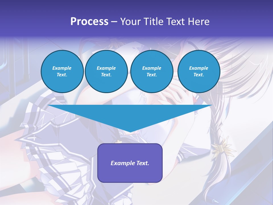 A Woman In A Blue Dress Is Posing For A Picture PowerPoint Template