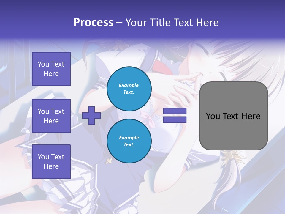 A Woman In A Blue Dress Is Posing For A Picture PowerPoint Template