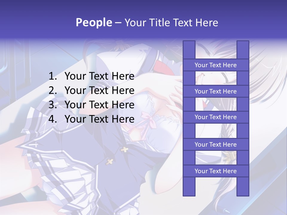 A Woman In A Blue Dress Is Posing For A Picture PowerPoint Template