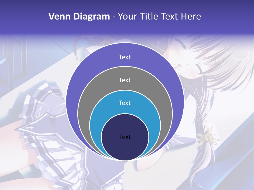 A Woman In A Blue Dress Is Posing For A Picture PowerPoint Template