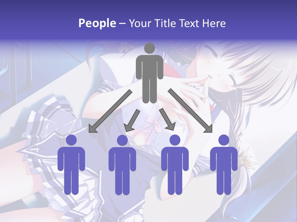 A Woman In A Blue Dress Is Posing For A Picture PowerPoint Template