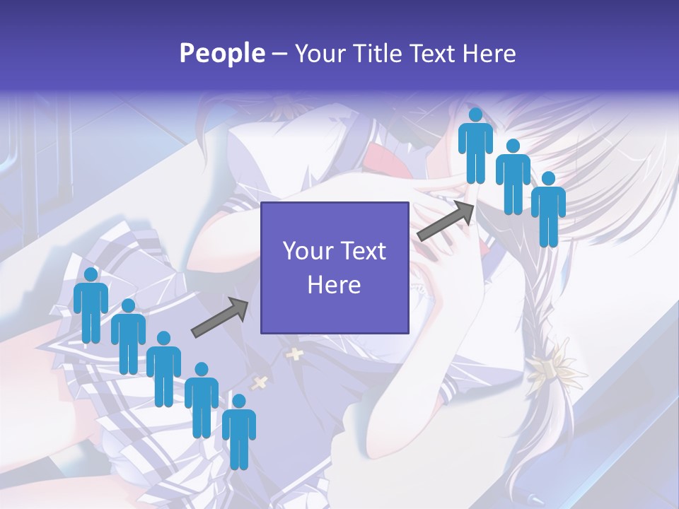 A Woman In A Blue Dress Is Posing For A Picture PowerPoint Template