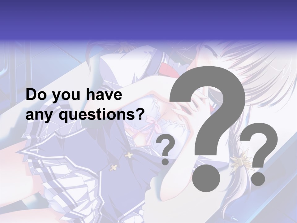 A Woman In A Blue Dress Is Posing For A Picture PowerPoint Template