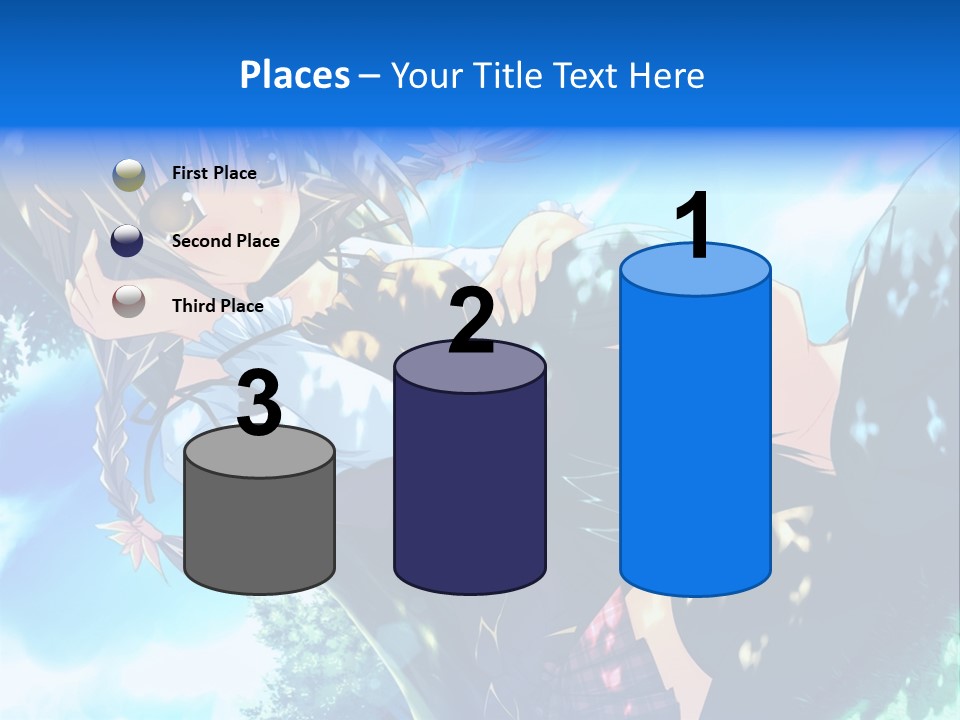 A Anime Character With Long Hair And Brown Eyes PowerPoint Template