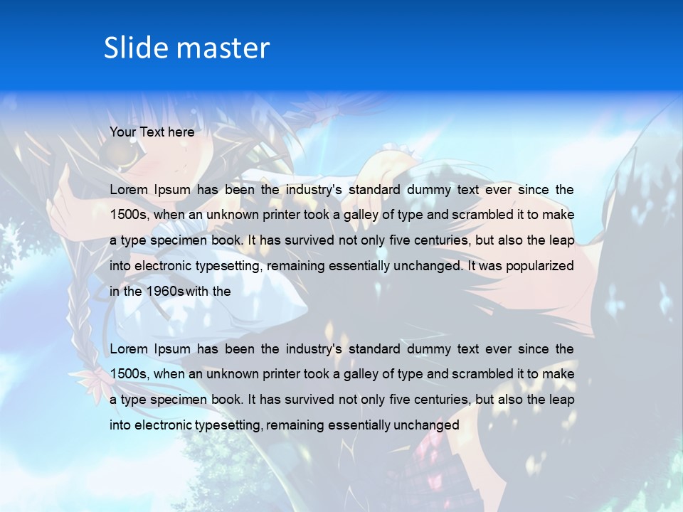 A Anime Character With Long Hair And Brown Eyes PowerPoint Template