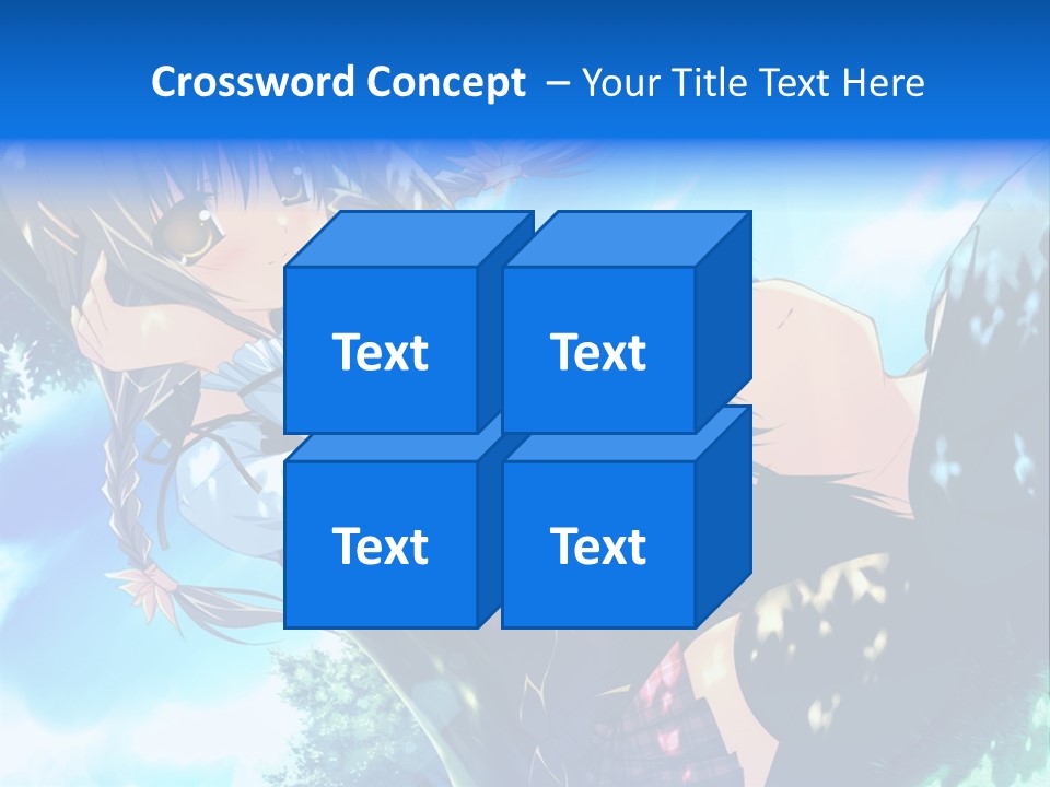 A Anime Character With Long Hair And Brown Eyes PowerPoint Template