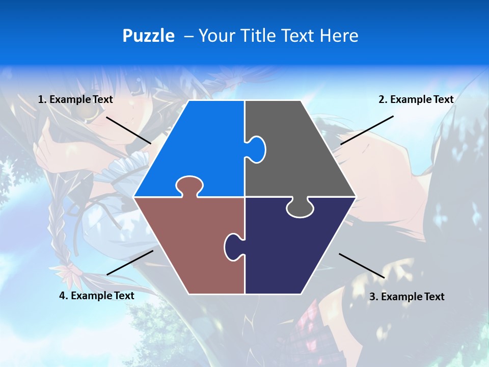 A Anime Character With Long Hair And Brown Eyes PowerPoint Template