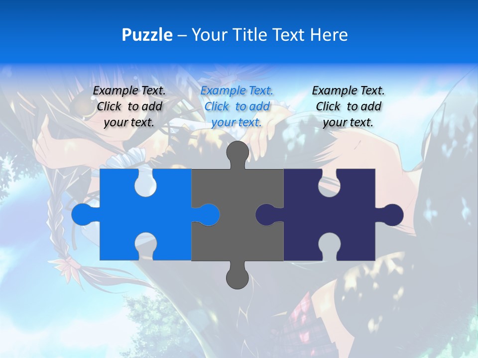 A Anime Character With Long Hair And Brown Eyes PowerPoint Template