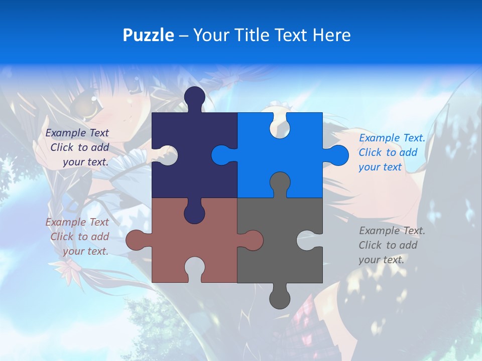 A Anime Character With Long Hair And Brown Eyes PowerPoint Template