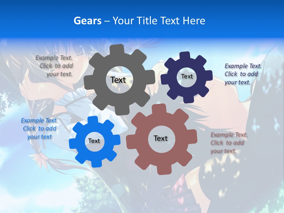 A Anime Character With Long Hair And Brown Eyes PowerPoint Template