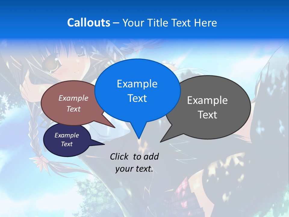 A Anime Character With Long Hair And Brown Eyes PowerPoint Template