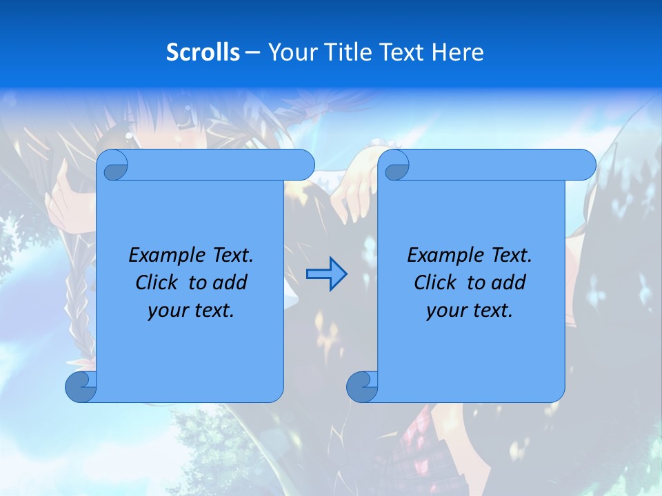 A Anime Character With Long Hair And Brown Eyes PowerPoint Template