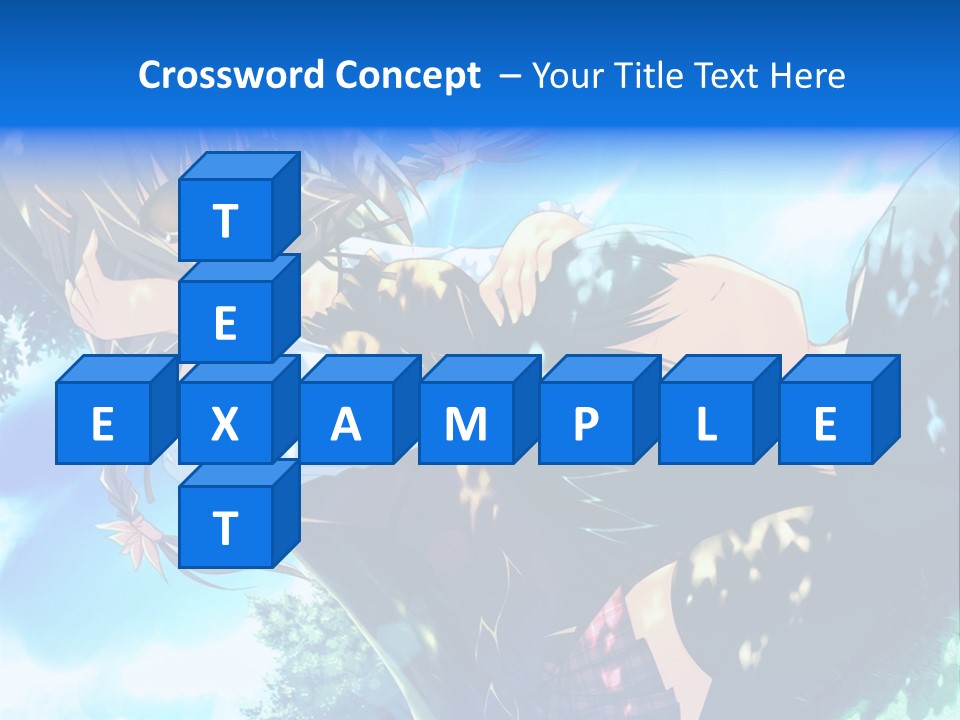 A Anime Character With Long Hair And Brown Eyes PowerPoint Template