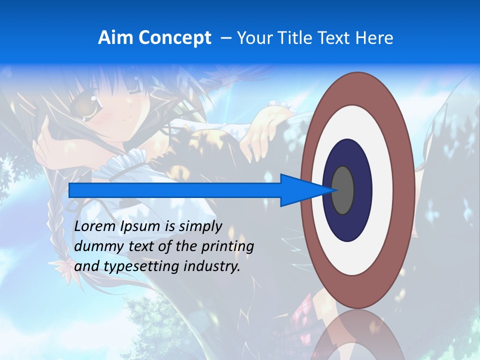 A Anime Character With Long Hair And Brown Eyes PowerPoint Template