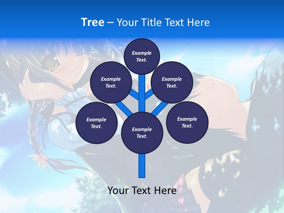 A Anime Character With Long Hair And Brown Eyes PowerPoint Template