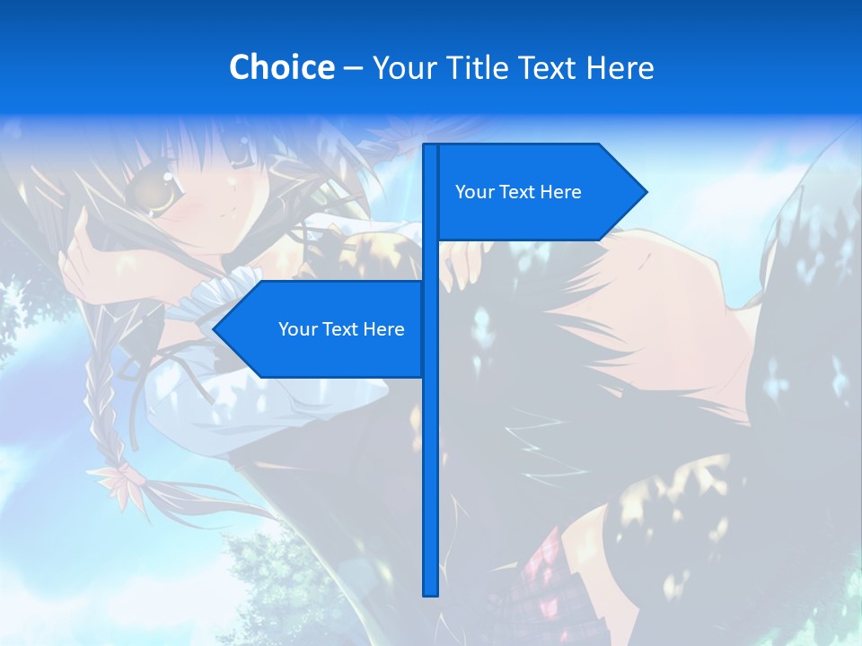 A Anime Character With Long Hair And Brown Eyes PowerPoint Template