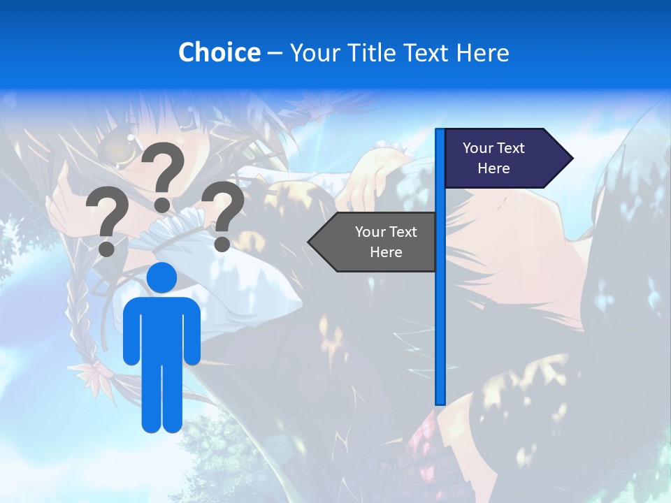 A Anime Character With Long Hair And Brown Eyes PowerPoint Template