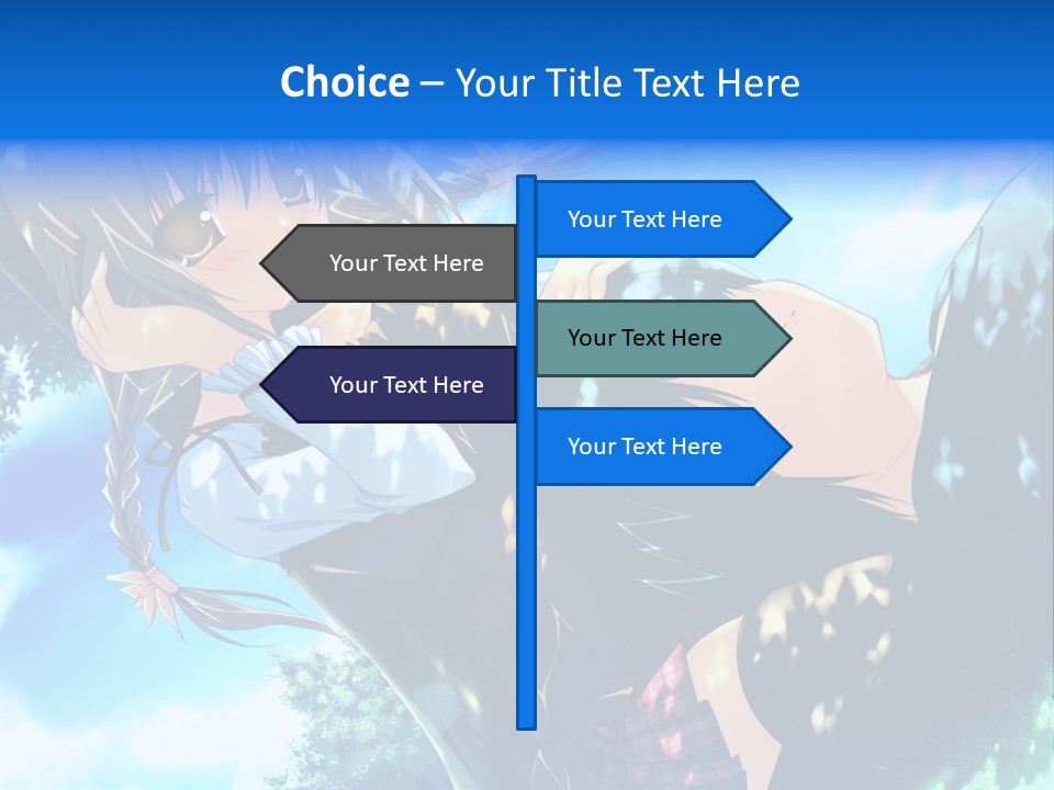 A Anime Character With Long Hair And Brown Eyes PowerPoint Template