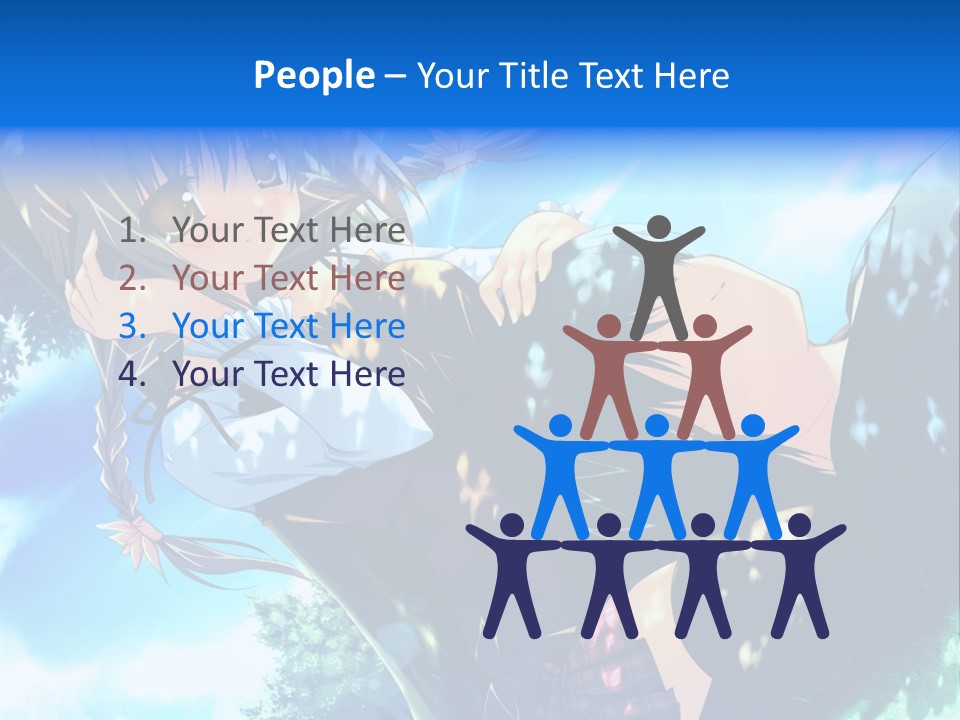 A Anime Character With Long Hair And Brown Eyes PowerPoint Template