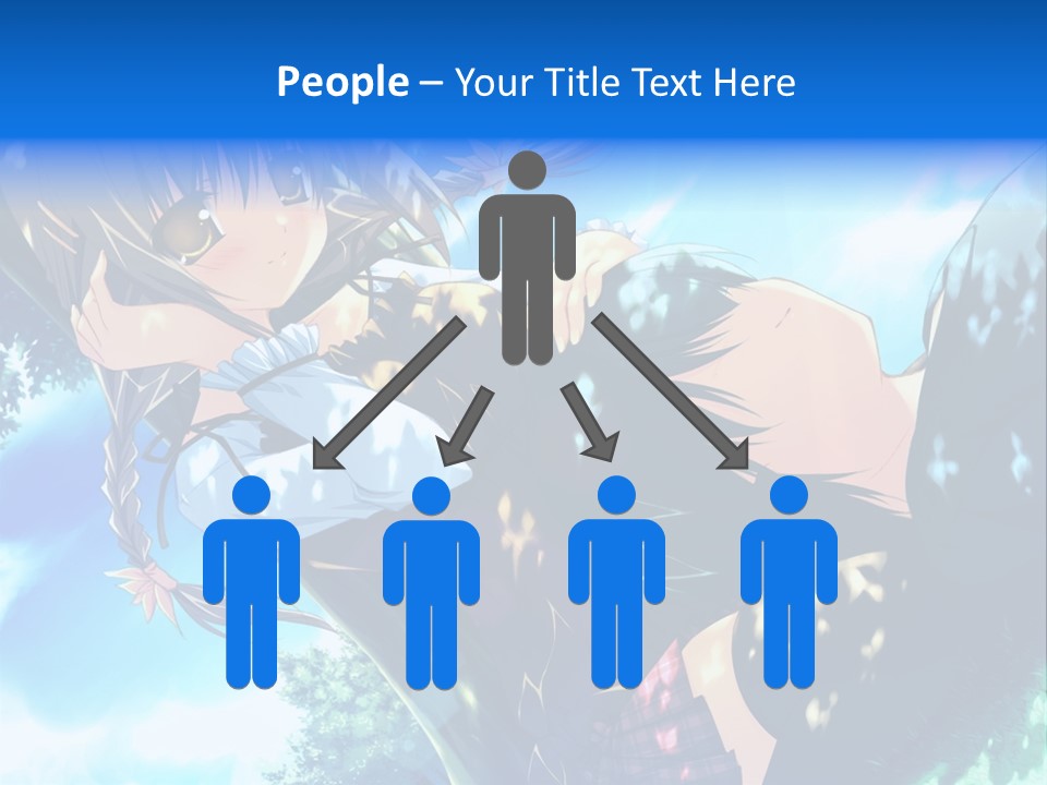 A Anime Character With Long Hair And Brown Eyes PowerPoint Template