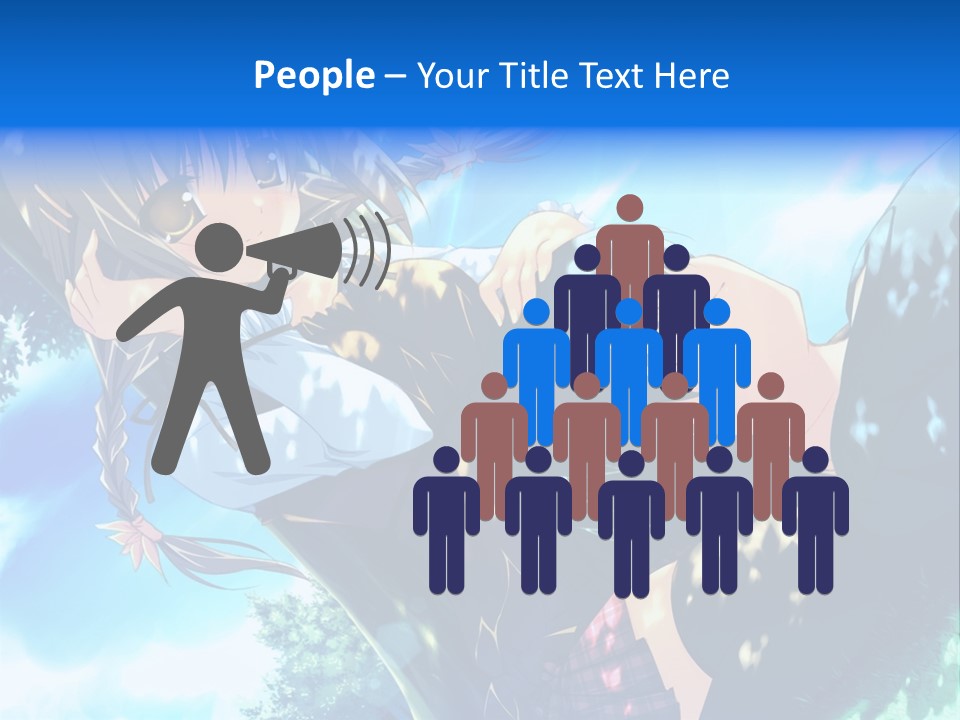 A Anime Character With Long Hair And Brown Eyes PowerPoint Template