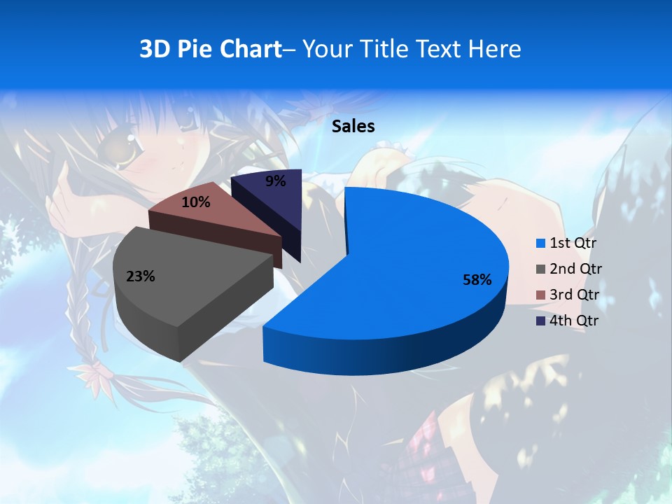 A Anime Character With Long Hair And Brown Eyes PowerPoint Template