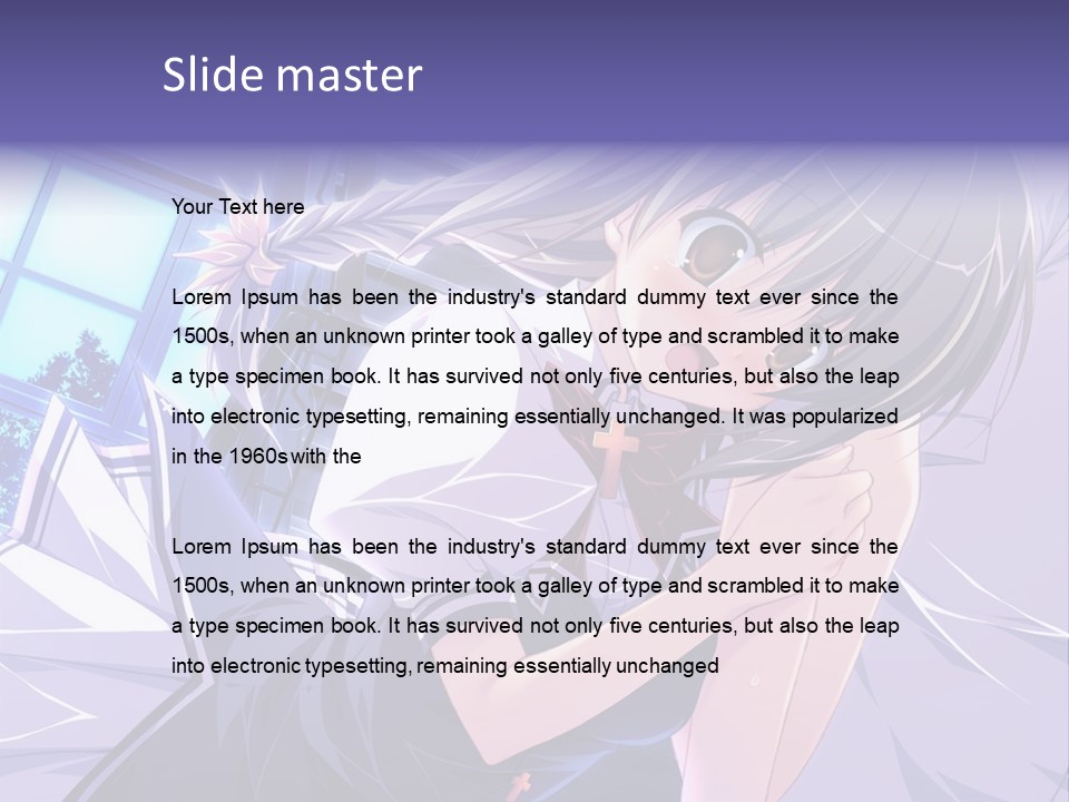 A Woman In A White Shirt And A Red Tie PowerPoint Template