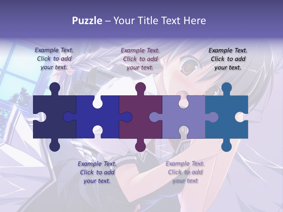 A Woman In A White Shirt And A Red Tie PowerPoint Template