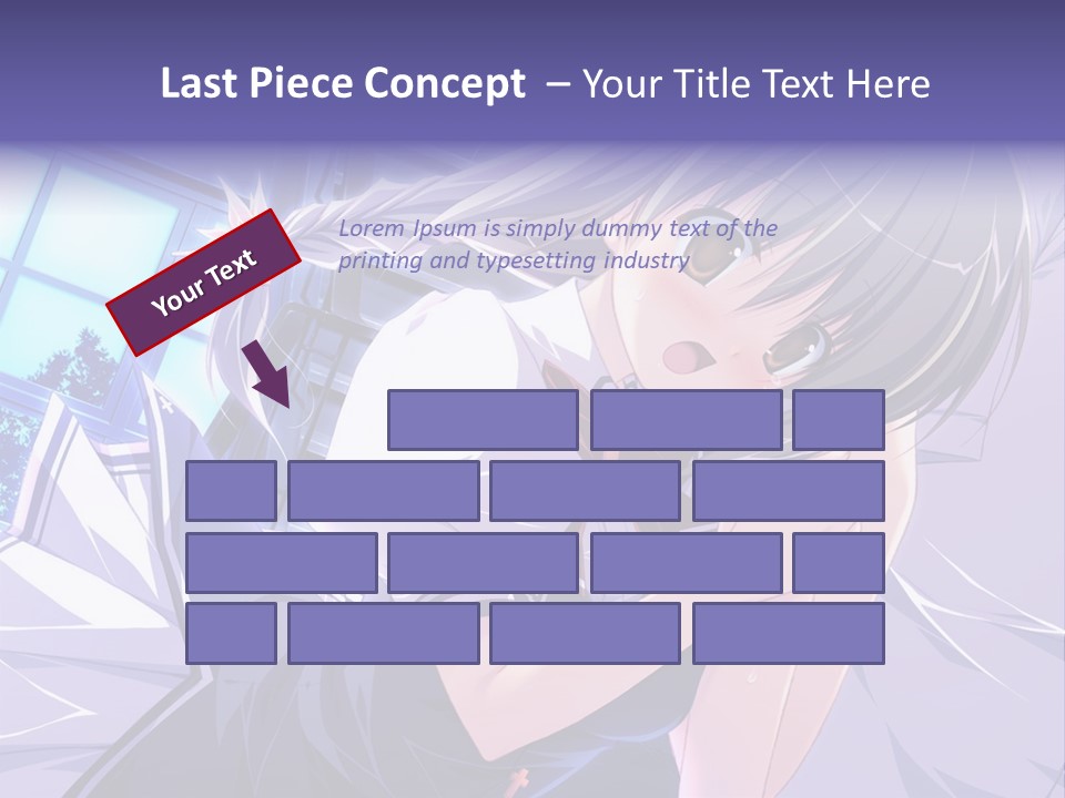 A Woman In A White Shirt And A Red Tie PowerPoint Template